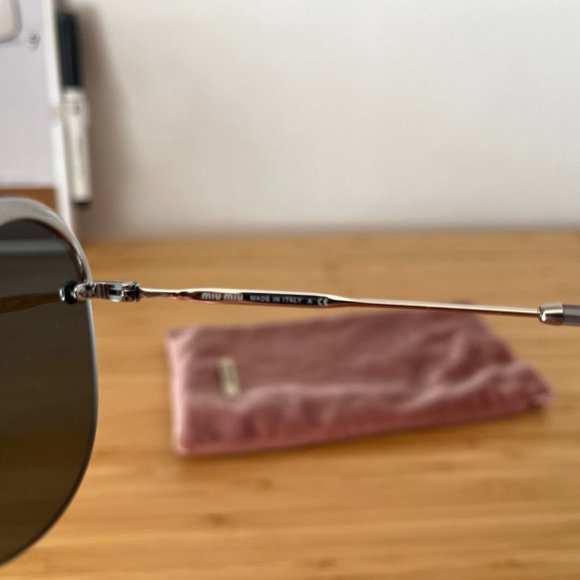 Miu Miu Scalloped Aviator Sunglasses - Picture 9 of 11